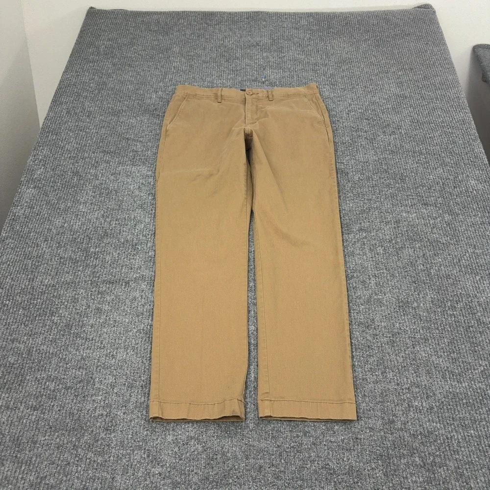 J Crew Pants Mens 32x30 Brown Cotton 770 Straight Chino Casual Classic